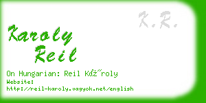 karoly reil business card